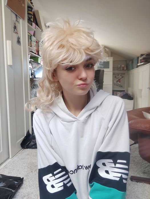 Peruka retro blond krótka uniseks rock WIG