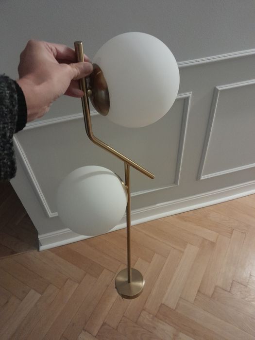 Lampa wisząca, 2 szklane kule