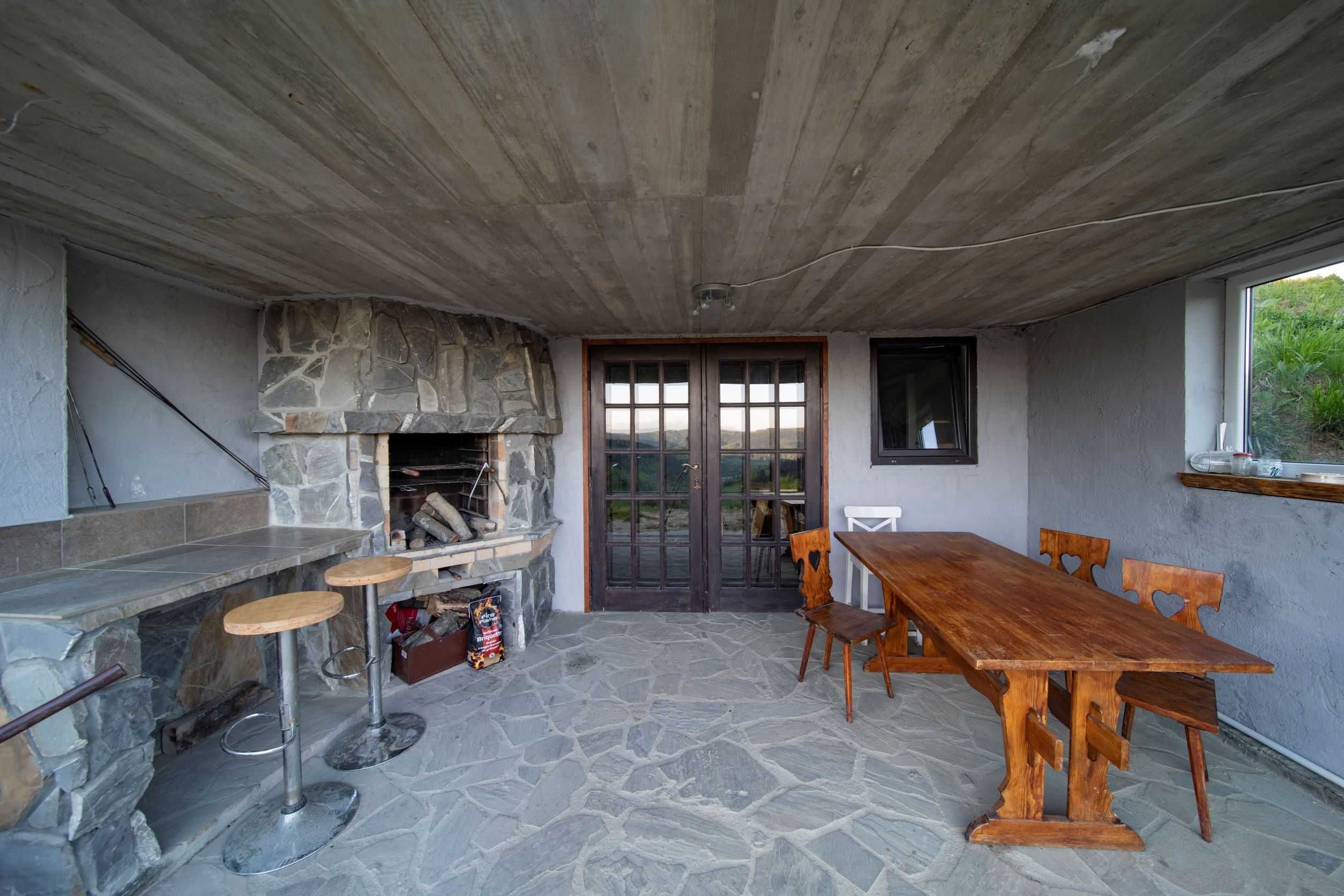 Domek z kominkiem w górach Gorce, z widokiem na Tatry, jacuzzi / balia