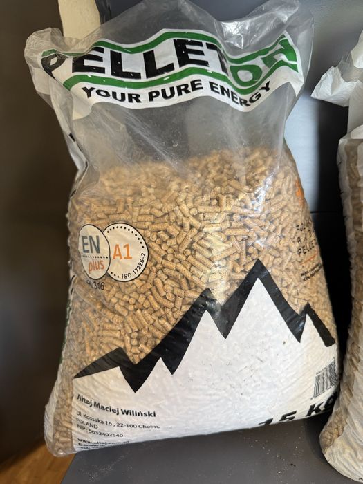 Pellet drzewny workowany