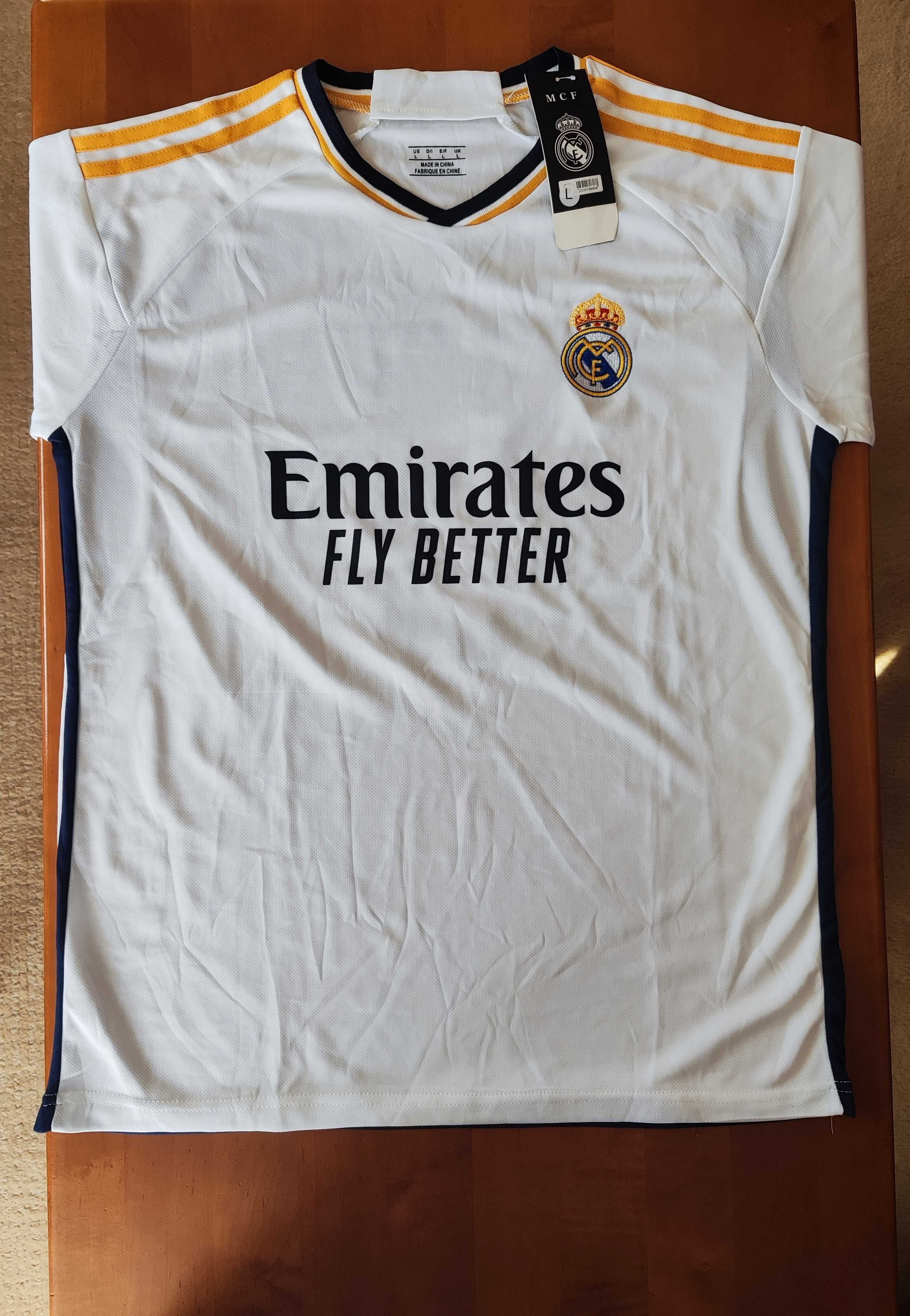 Camisolas Real Madrid 2023/2024 Home Kit Vini Jr. 7 e Bellingham 5