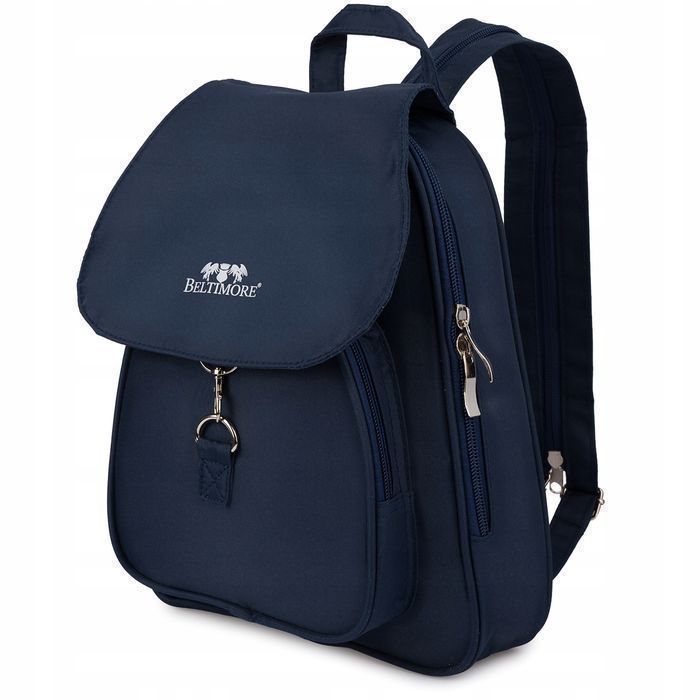 Plecak plecaczek damski mały lekki wodoodporny elegancki granat