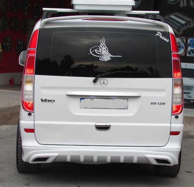Юбка задняя Вито 639 накладка на задний бампер Mercedes Viano Vito 639