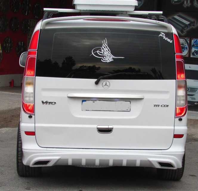 Юбка задняя Вито 639 накладка на задний бампер Mercedes Viano Vito 639