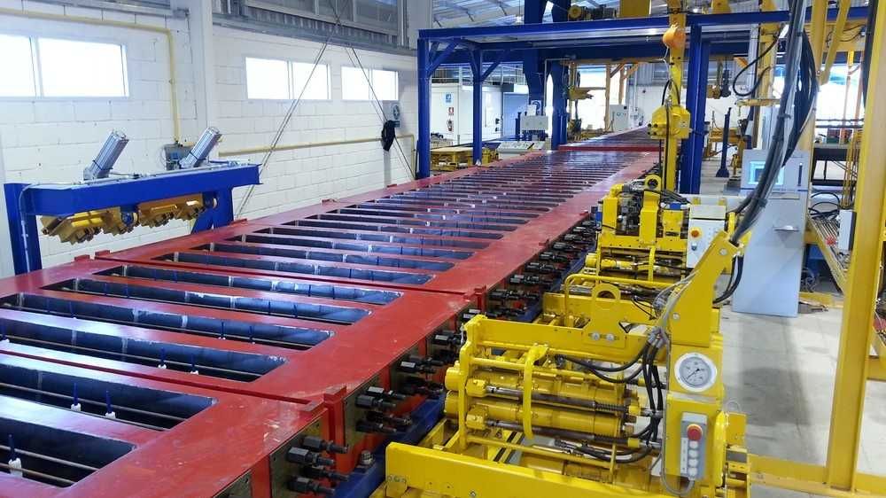 węzeł betoniarski, podkłady kolejowe sprężone, prefabrykacja betonu