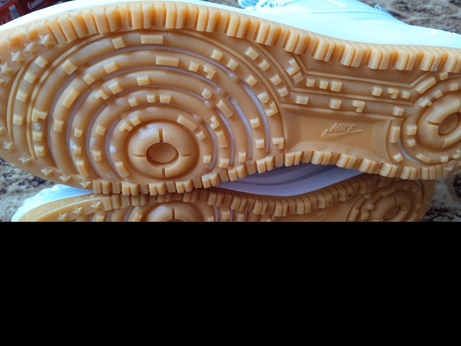 Євро зима кросівки шкіряні Nike Air Force 1 high білі Індонезія