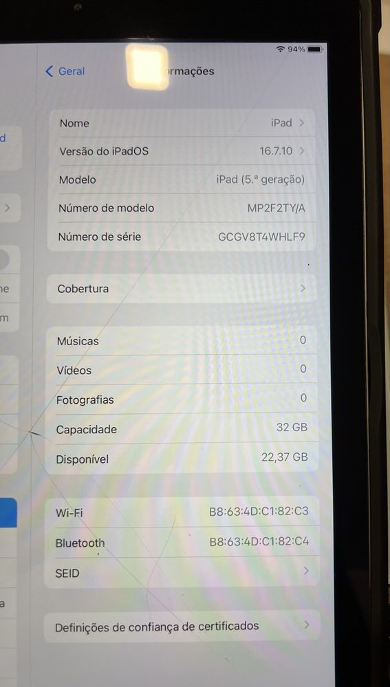 iPad (5 geracao) 32GB