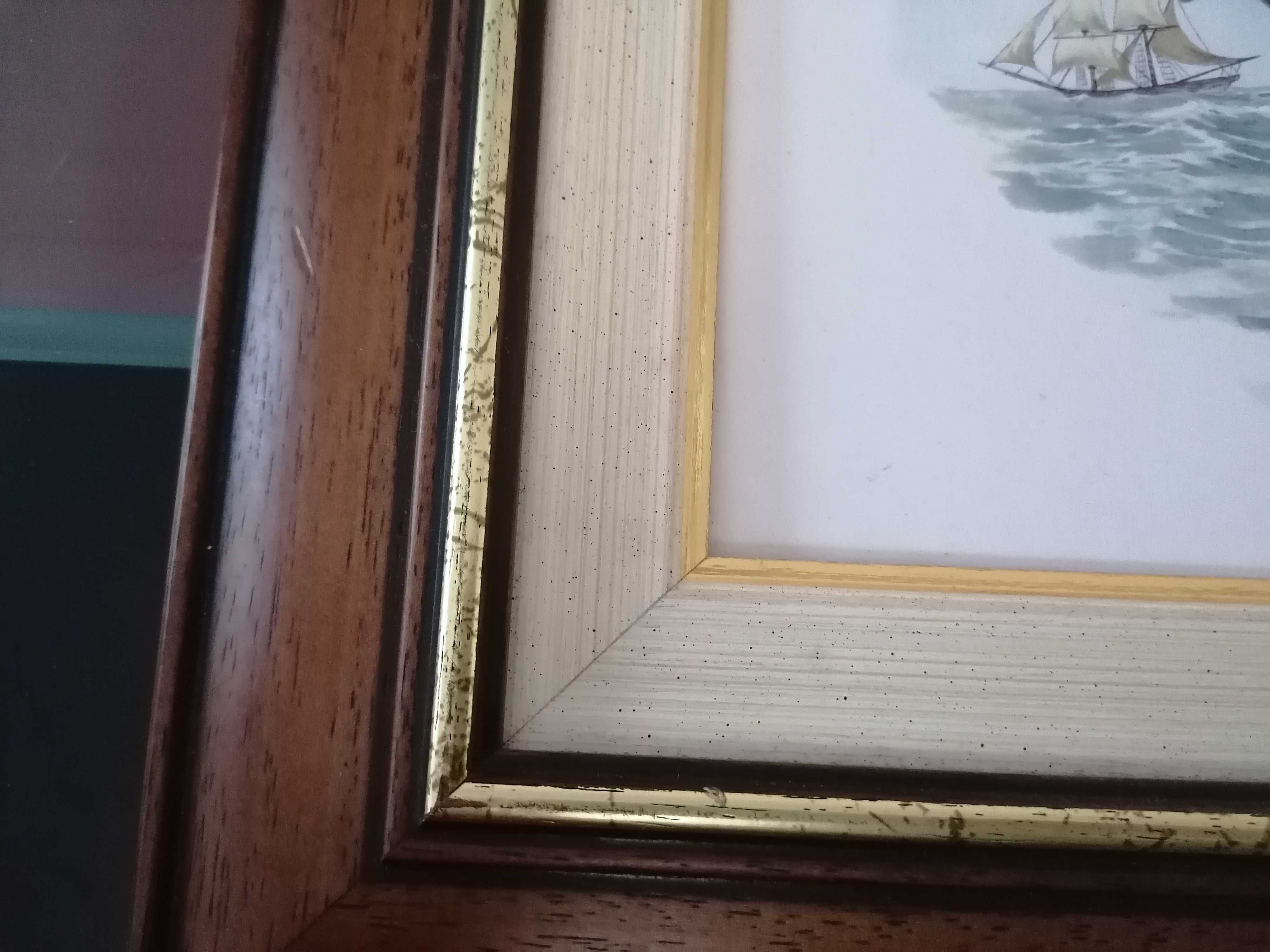 Quadro com pintura belíssima de um barco