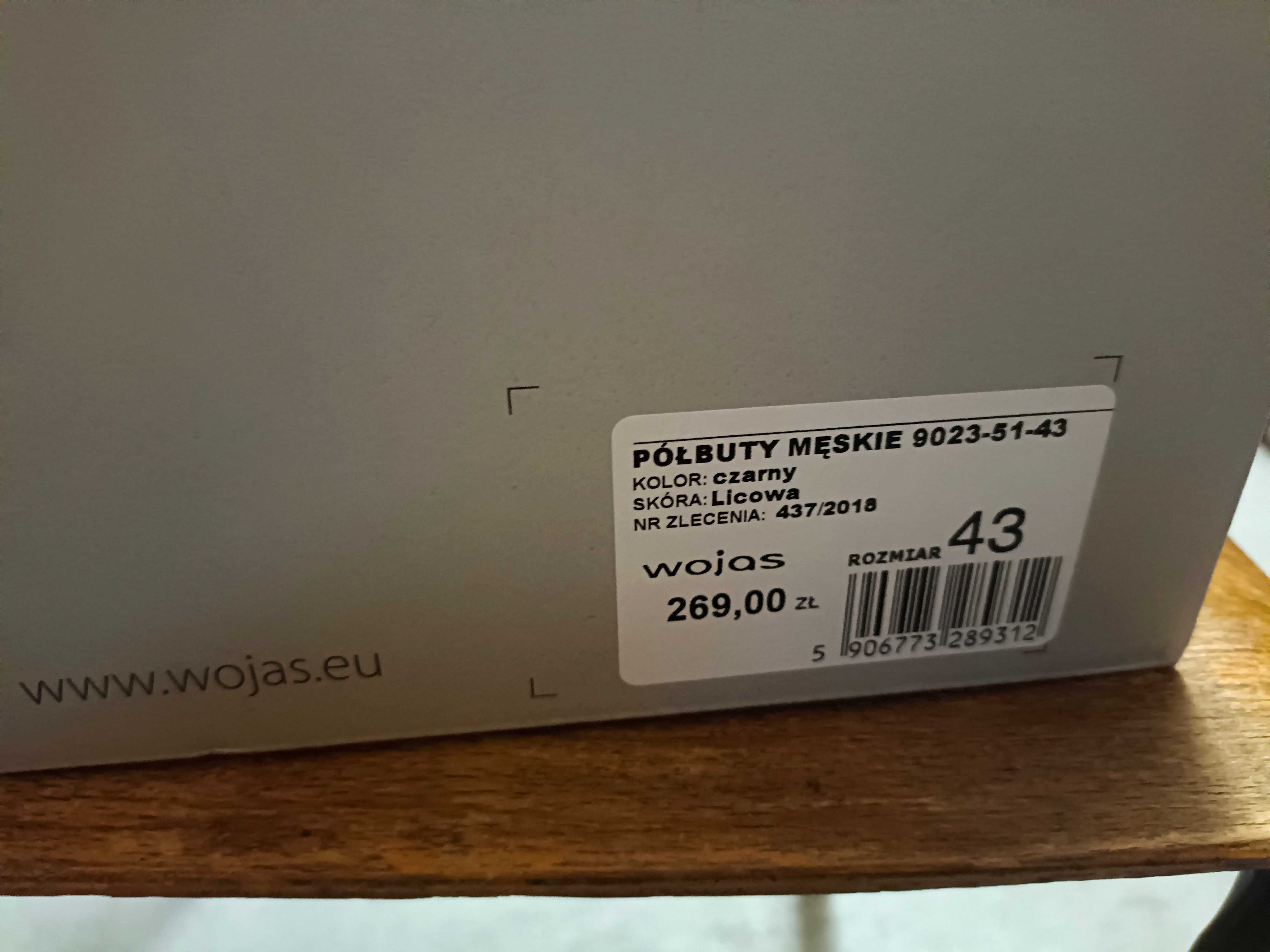 Buty Wojas rozmiar 43 półbuty pantofle