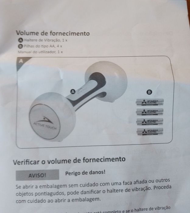 Haltere electrónico vibratório