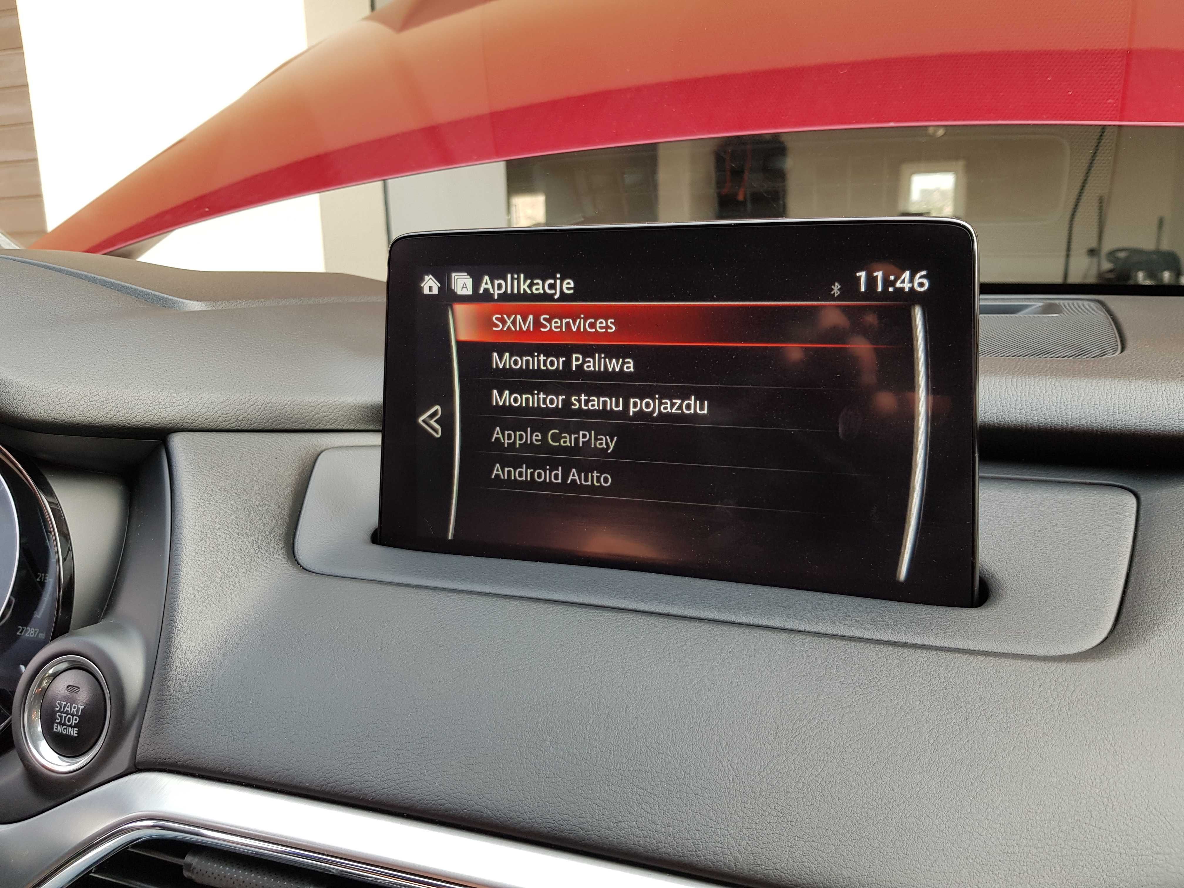 Carplay android auto polski jezyk konwersja usa eu mazda