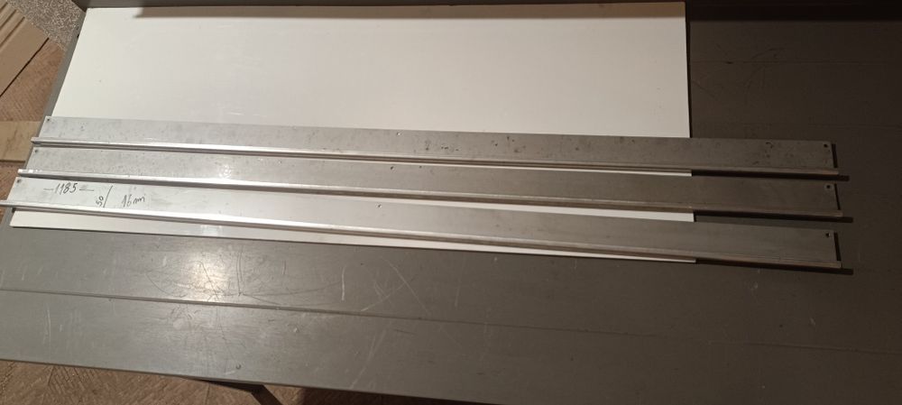 Chapa em u em inox 1185x50x16x3 mm
