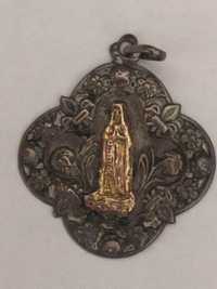 Medalha de N. Senhora de Lourdes, em prata muito antiga