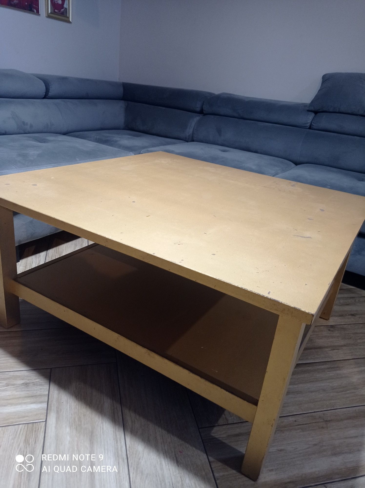 Stolik kawowy ława Ikea Hemnes złoty drewniany