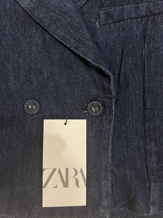 Пиджак кроп denim Zara р.XS