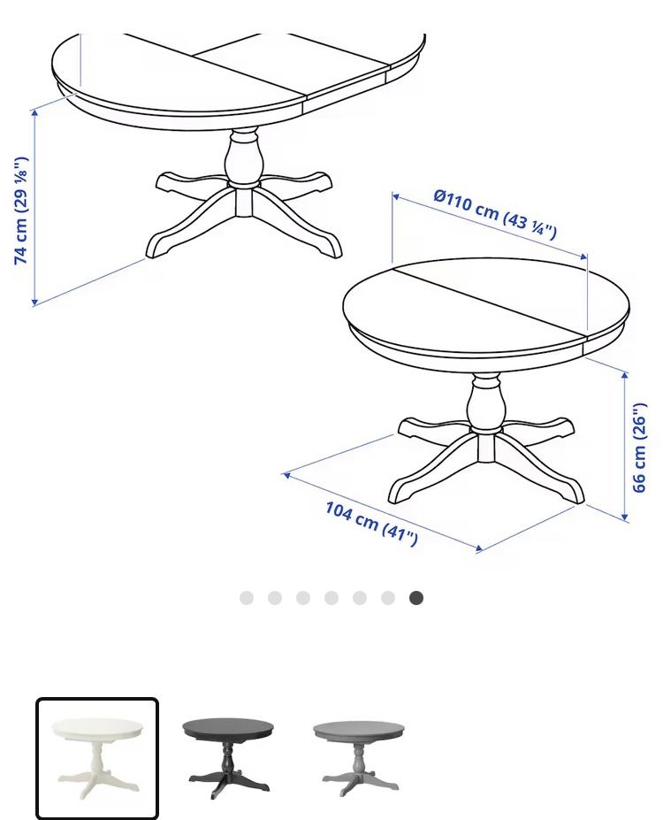 Stół IKEA Ingetorp rozkładany biały