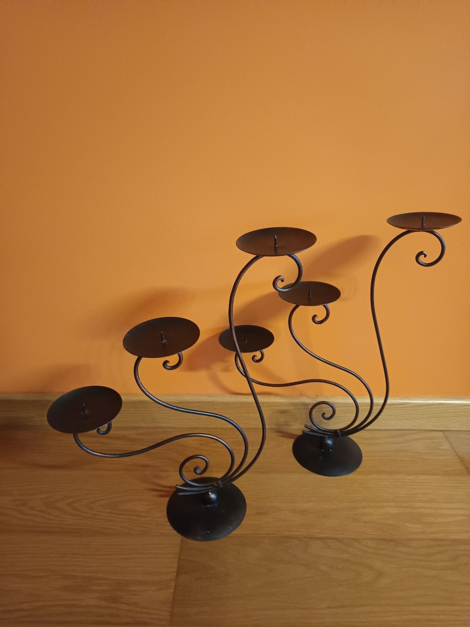 Castiçais para velas, quadro decorativo