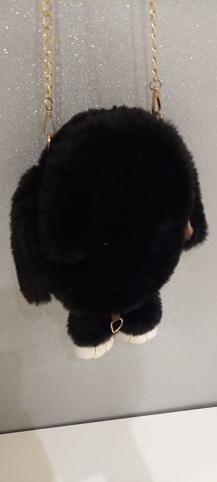 Torebka króliczek futrzana na łańcuszku