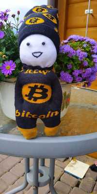 handmade lalka Bitcoin gadżet