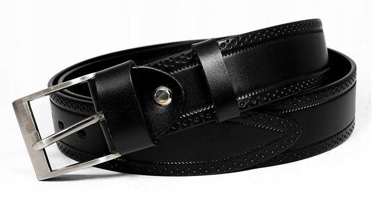 pasek męski ze skóry naturalnej w stylu oxford - rovicky 105