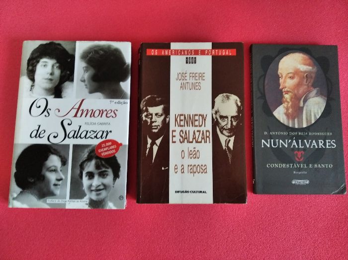 Livros sobre Salazar, Kennedy, Spínola, Cavaco Silva (biografias)