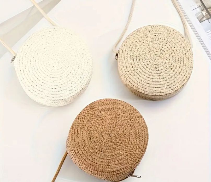 Пляжна сумочка клатч бежева