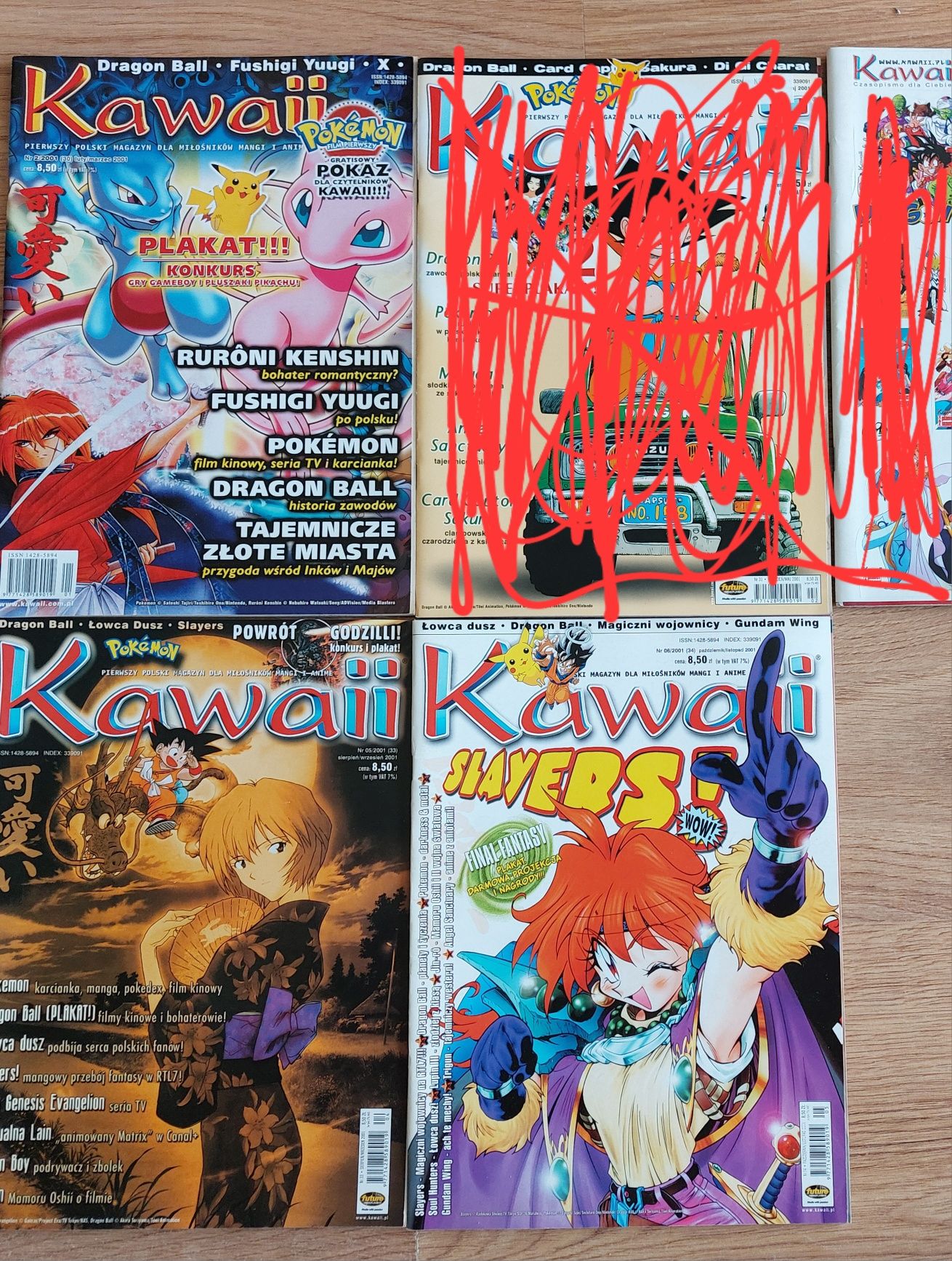 3 numery Kawaii rocznik 2001. Mang anime.