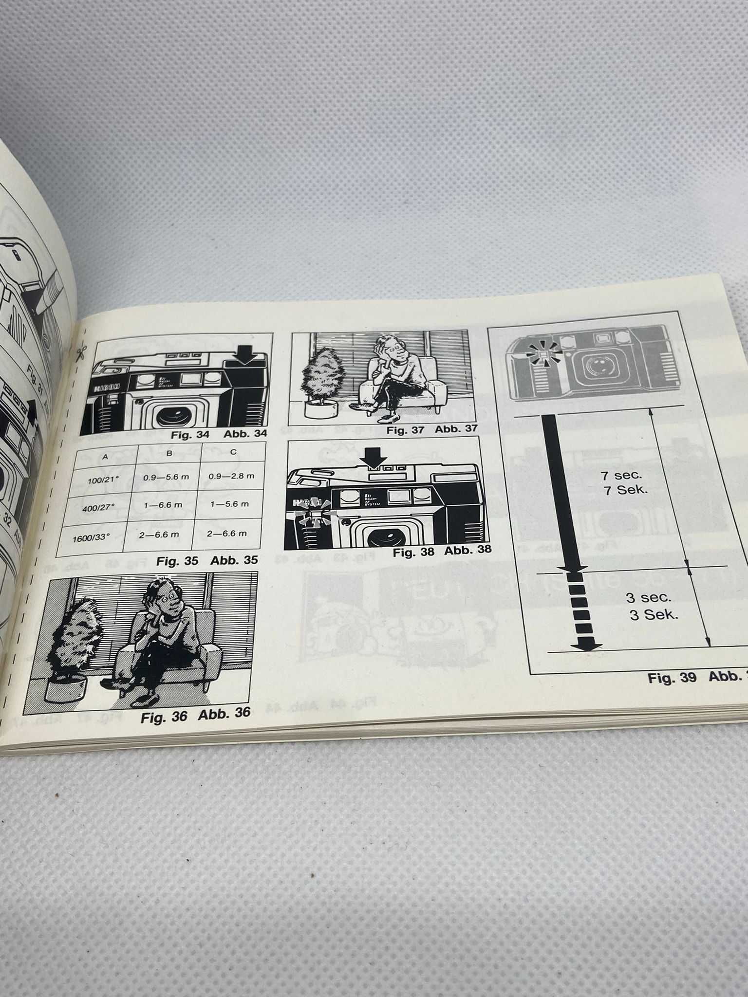 Manual de Instruções de Câmara Antiga de Rolo Ricoh TF-900 com fotos