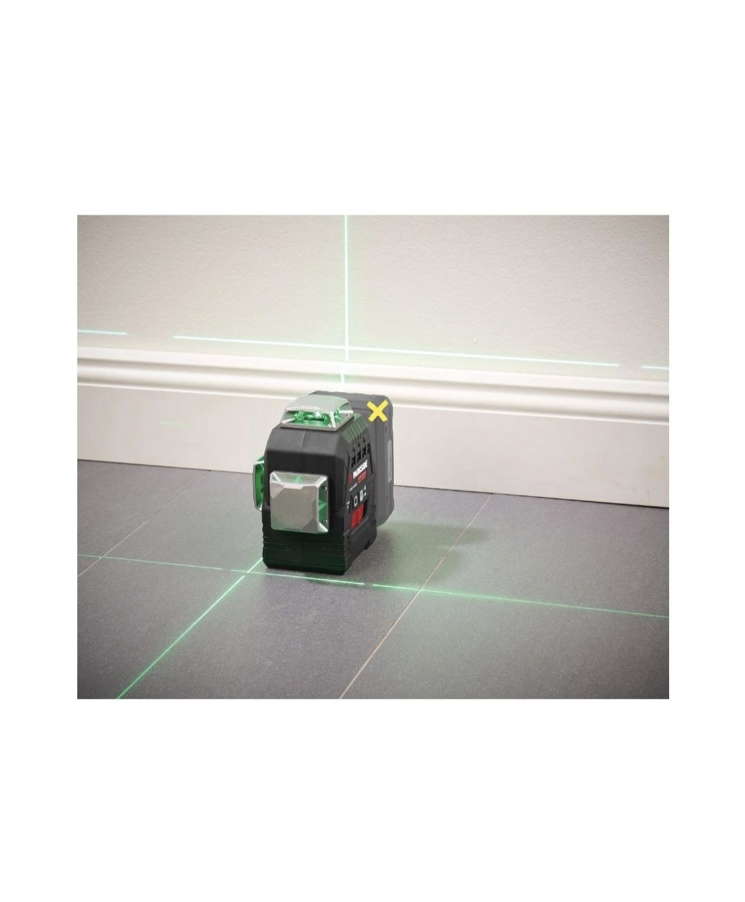 Nível laser de linha cruzada recarregável 20V parkside performance