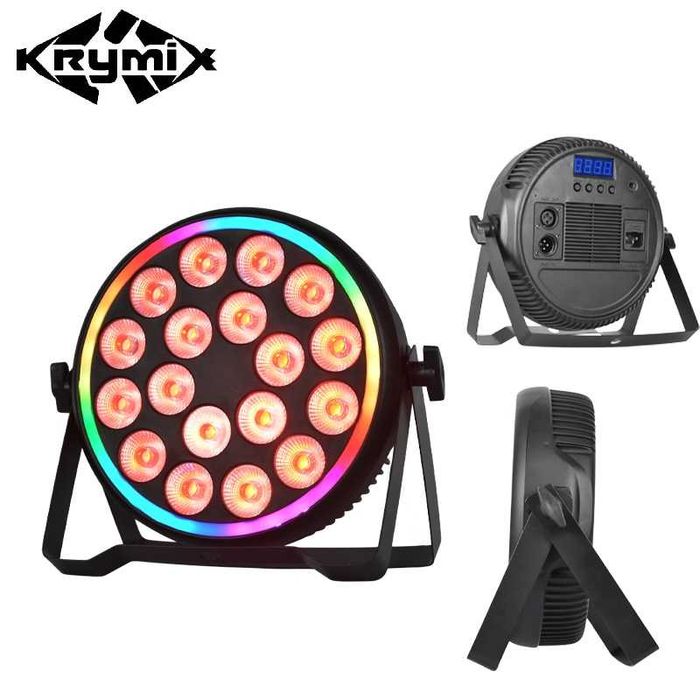 Reflektor KRYMIX LED PAR 18X12W DMX RGBW RING DJ Event Stage Disco