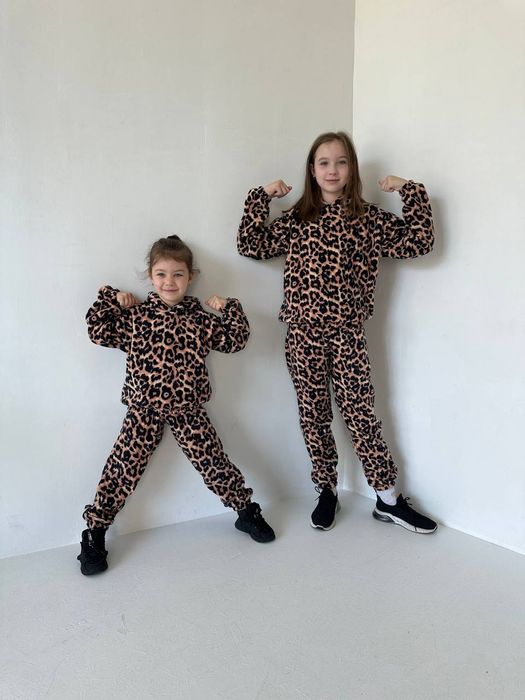 Дитячий флісовий костюм леопард лео підлітковий теплий детский флис