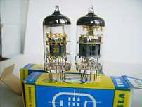 E83cc / Ecc803s / 12ax7 / Tesla Gold Pin - dobrana PARA z 1972 Roku !