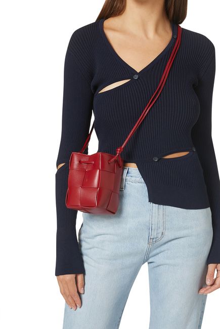 Bottega Veneta mini cassette оригінал Італія бордова міні сумка шкіра