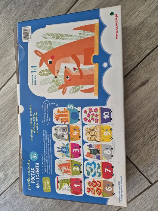 Puzzle czuczu - pociąg cyferki