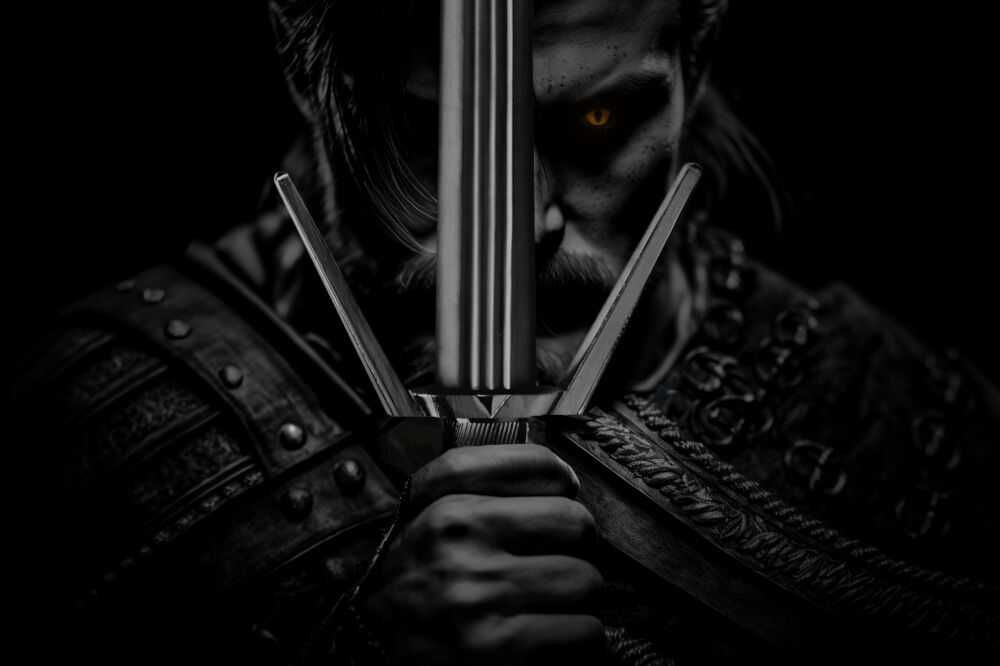 Wielki miecz Geralta inspirowany Wiedźmin The Witcher z pochwą 9321
