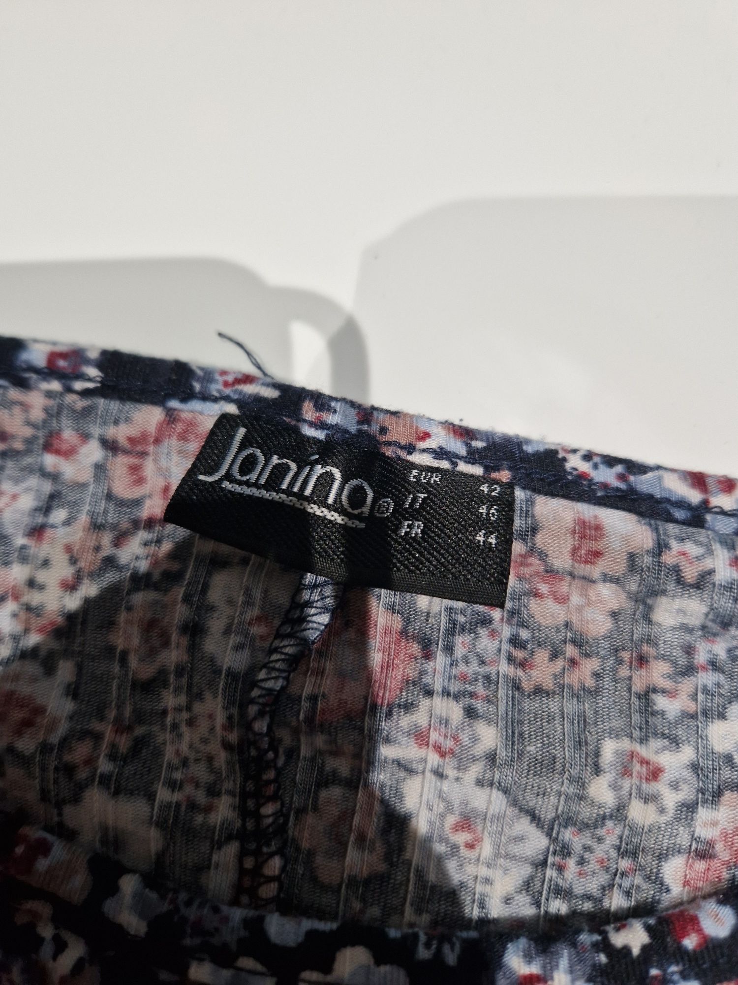 Granatowa sukienka oversize w kwiaty Janina XL