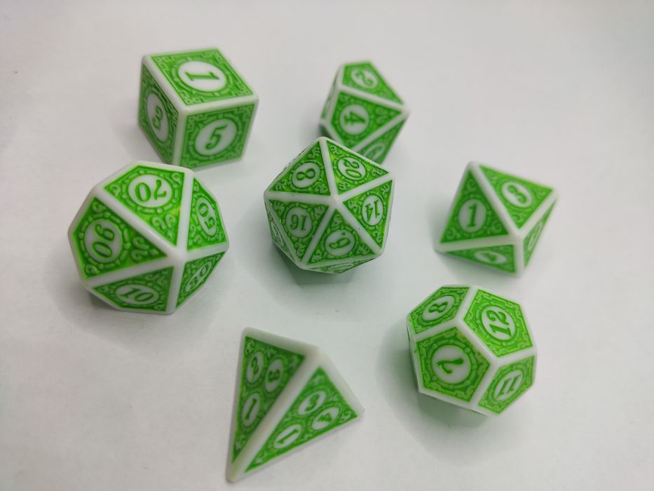 Zestaw 7 kości RPG - Runy Driad: Teral