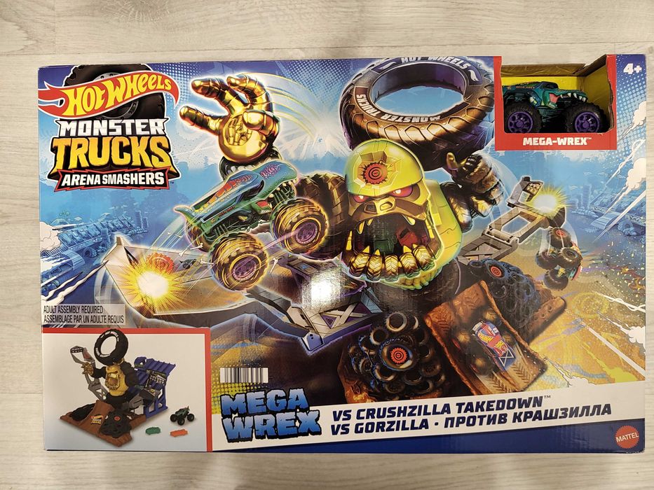 Hot Wheels Monster Trucks Arena Smashers - Goryl Mega Wrex - NOWY