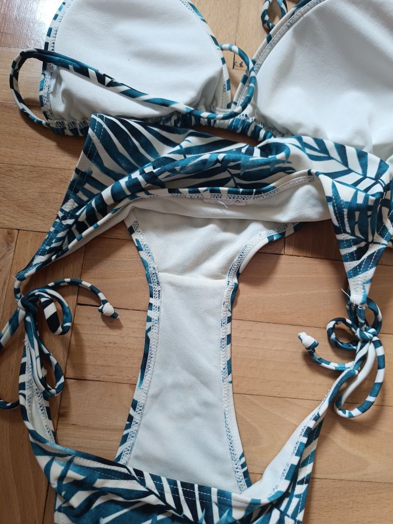 Bikini strój kąpielowy w liście