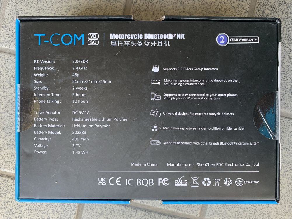 NOWY interkom motocyklowy RADIO bluetooth FreedConn SC t-com vb