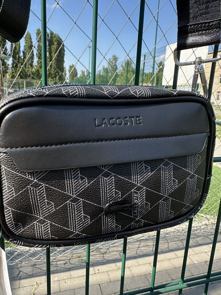 барсетка лакоста мужская монограмм сумка lacoste через плечо
