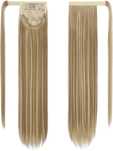 FESHFEN Syntetyczne doczepiane włosy kucyk treska blond 65cm