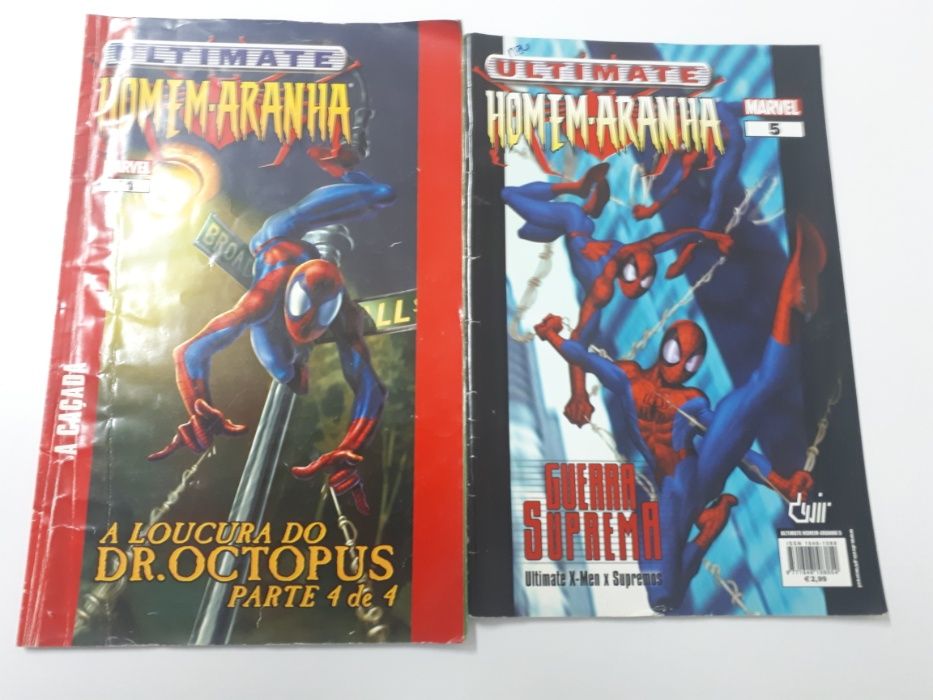 Revistas do Homem Aranha e Quarteto Fantástico P