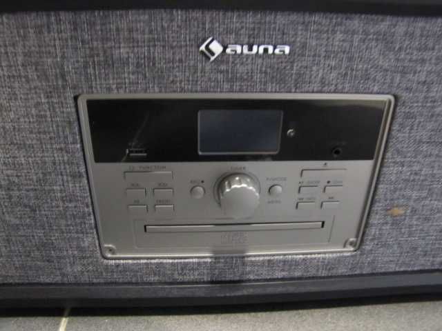 Wieża stereo gramofon CD styl retro drewno czarna Auna Bella Ann