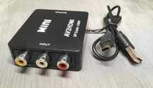 Конвертер HDMI на RCA AV CVBS тюльпан адаптер Black