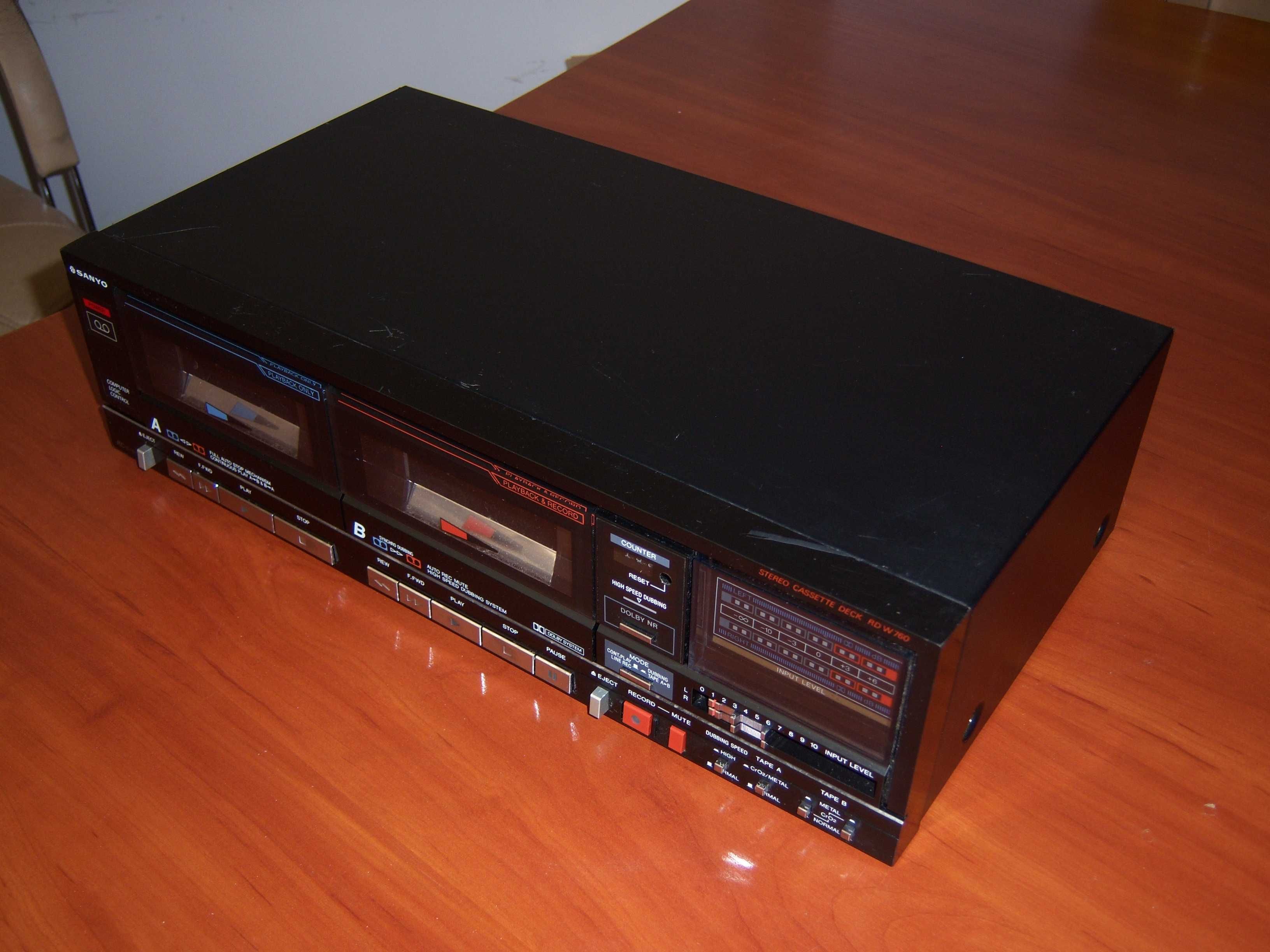 Стойка SANYO 760 (двухкассетная дека,усилитель,тюнер) Made in Japan