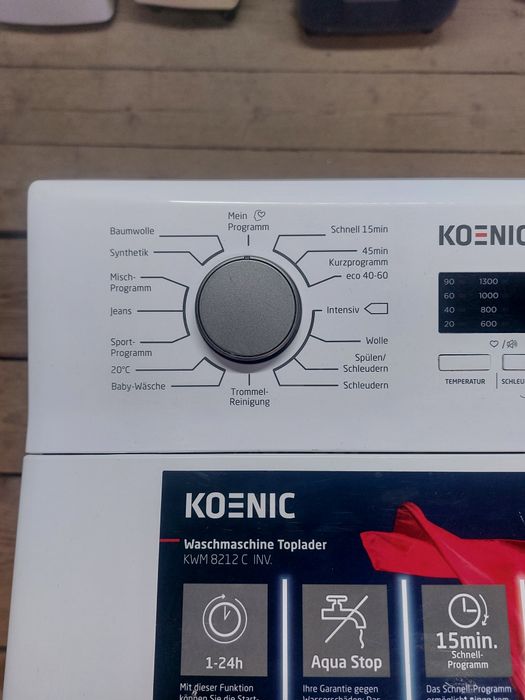 Вертикальна пральна машина вертикалка Koenic 8кг KWM 8212 C INV