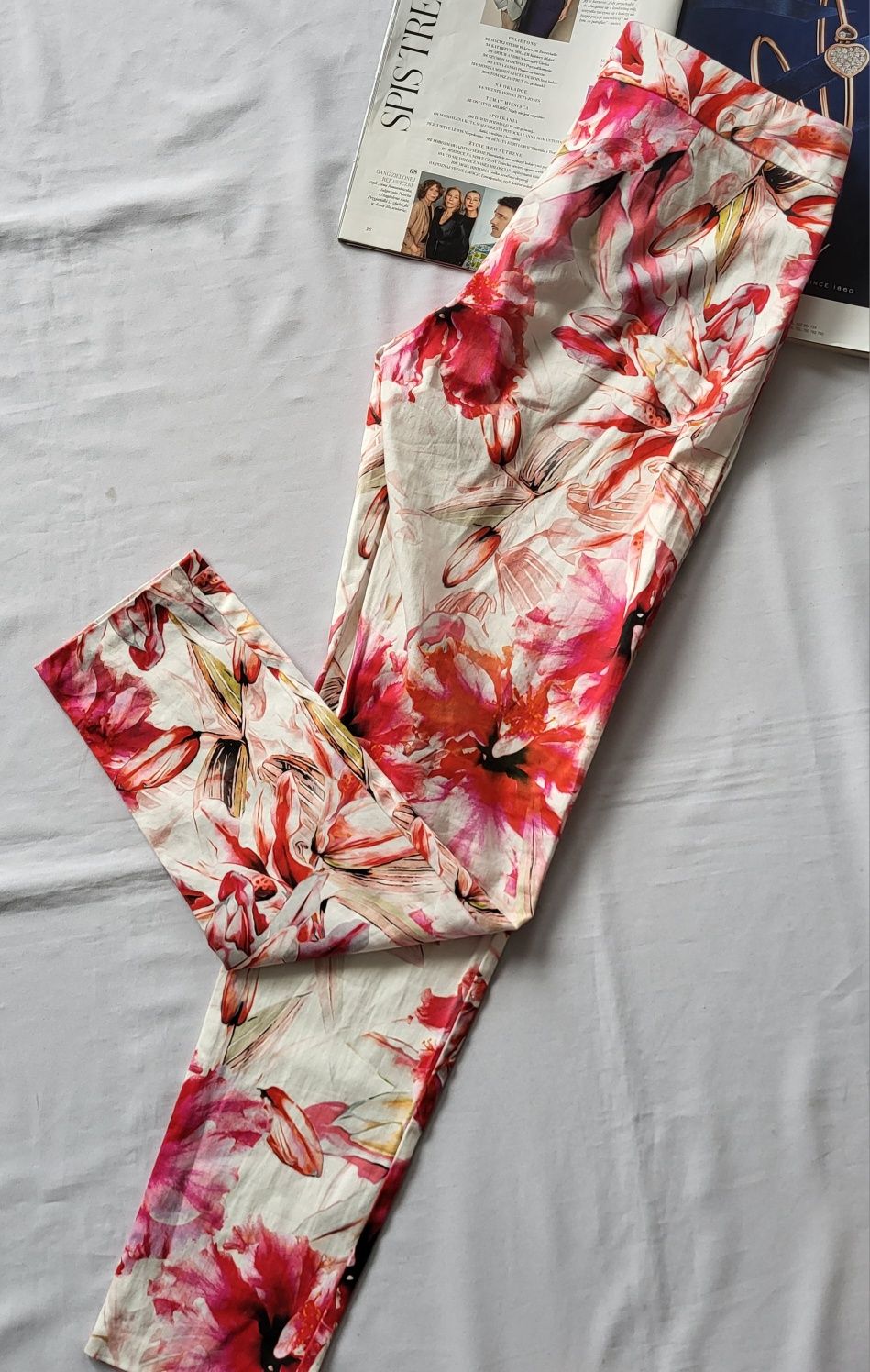 Spodnie Damskie Orsay W Kwiaty r.38