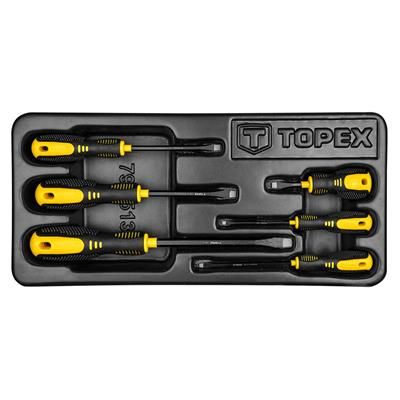 Wkrętaki płaskie 3.2-8mm zestaw 6szt wkładka Topex