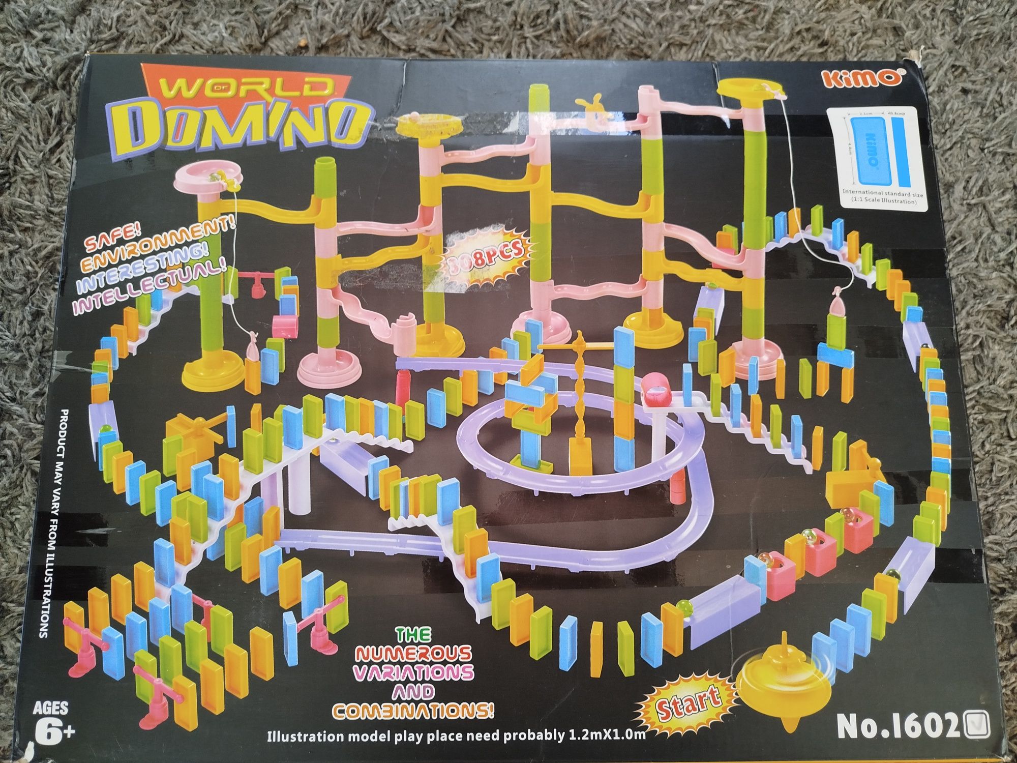 Domino duże 308 elementów do układania